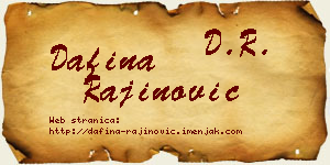 Dafina Rajinović vizit kartica